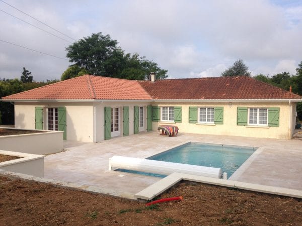 extension villa garage et piscine